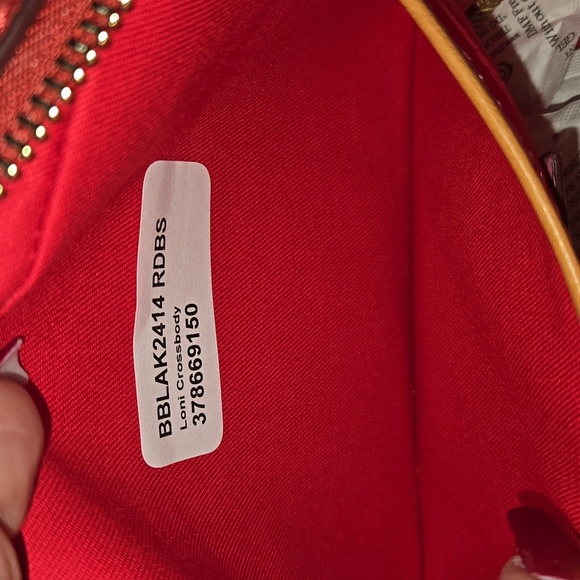 Dooney & Bourke Women's Loni Signature Logo Crossbody Bag Red/Tan NWOT - Picture 9 of 16